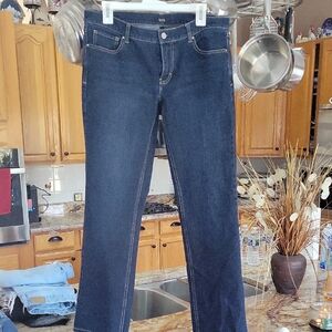 White House Black Market Dark Blue Straight Leg Jeans